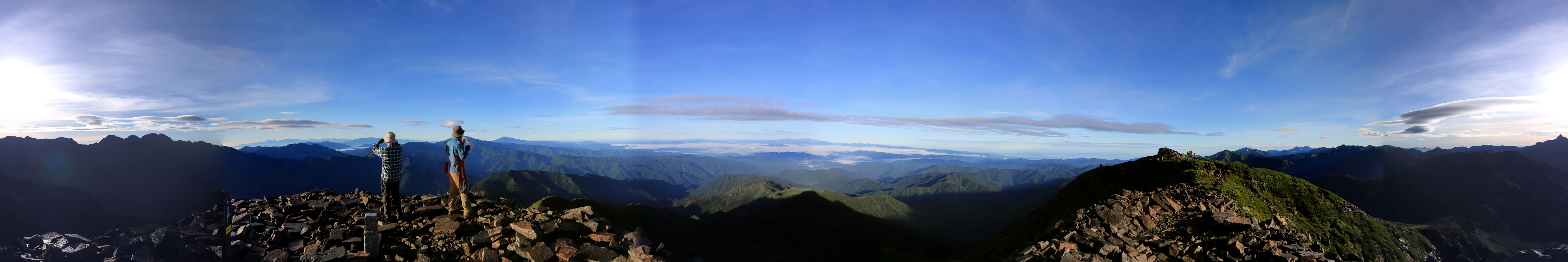 笠ヶ岳からのパノラマ写真