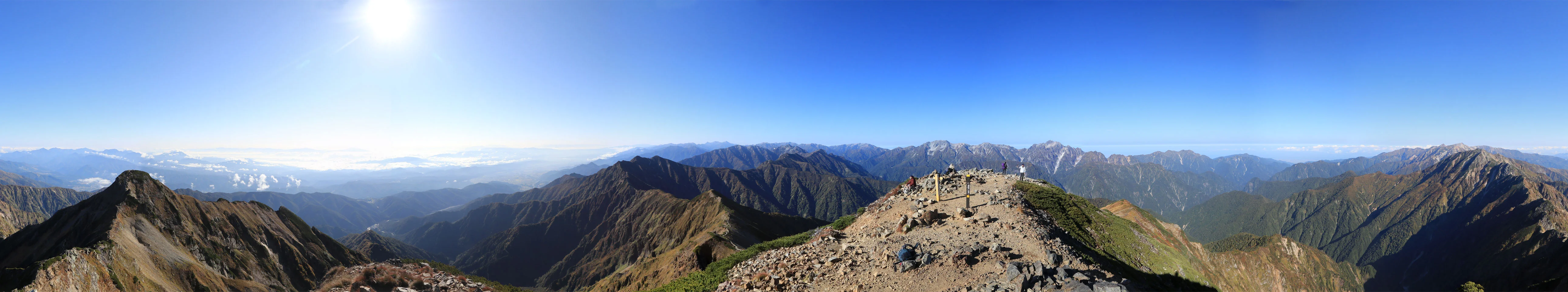 鹿島槍ヶ岳からのパノラマ写真