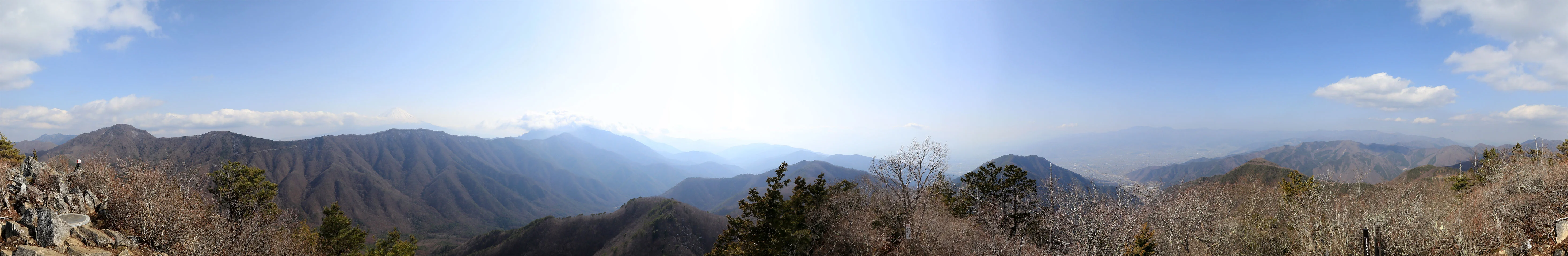 釈迦ヶ岳からのパノラマ写真