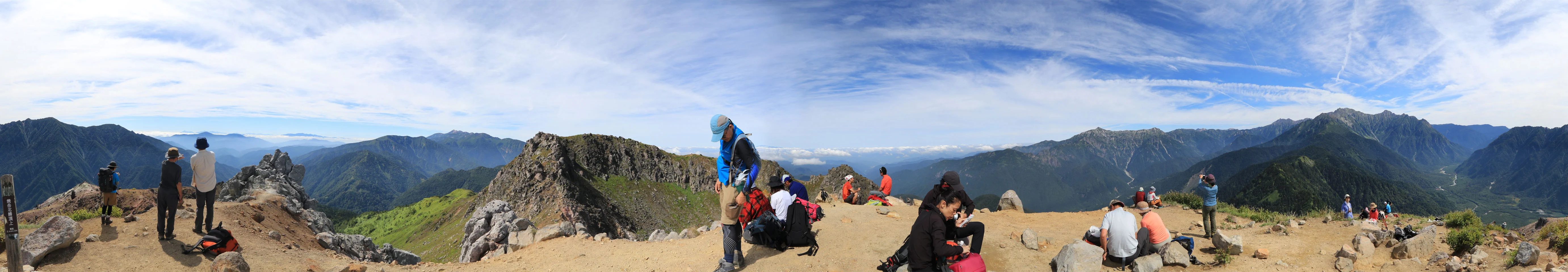 焼岳からのパノラマ写真
