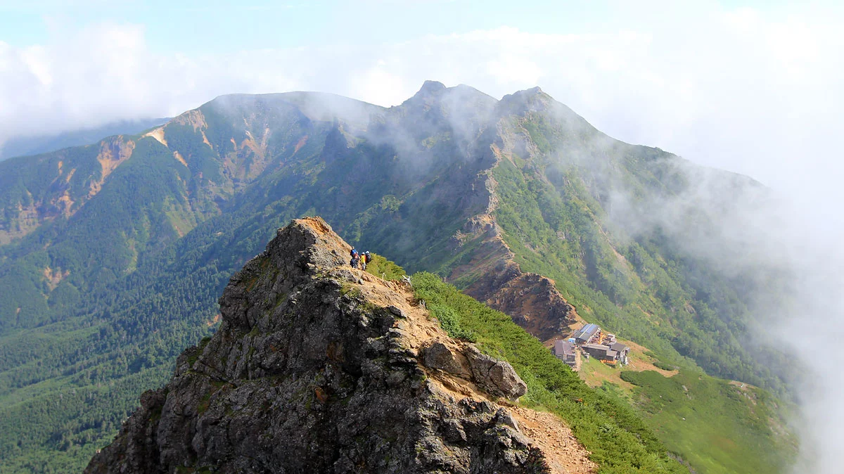 赤岳頂上手前からの風景