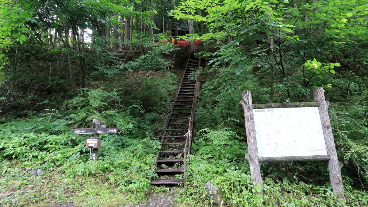 赤石岳の東尾根登山口