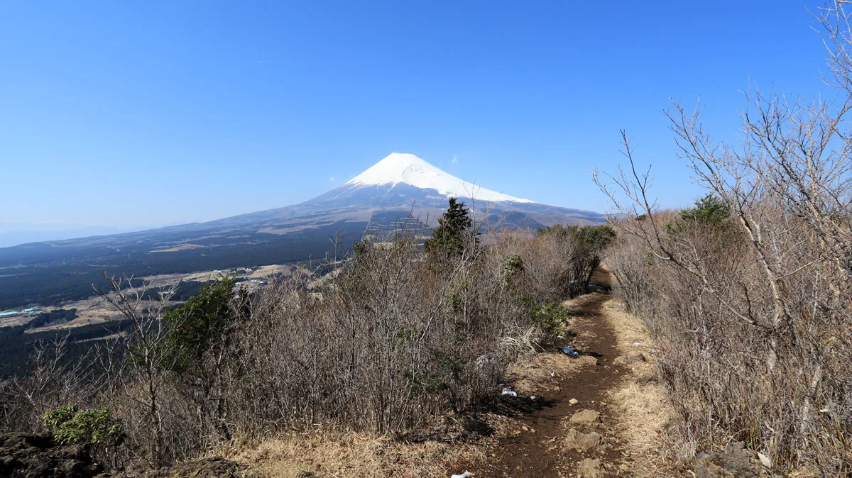 馬ノ背見晴台手前の道