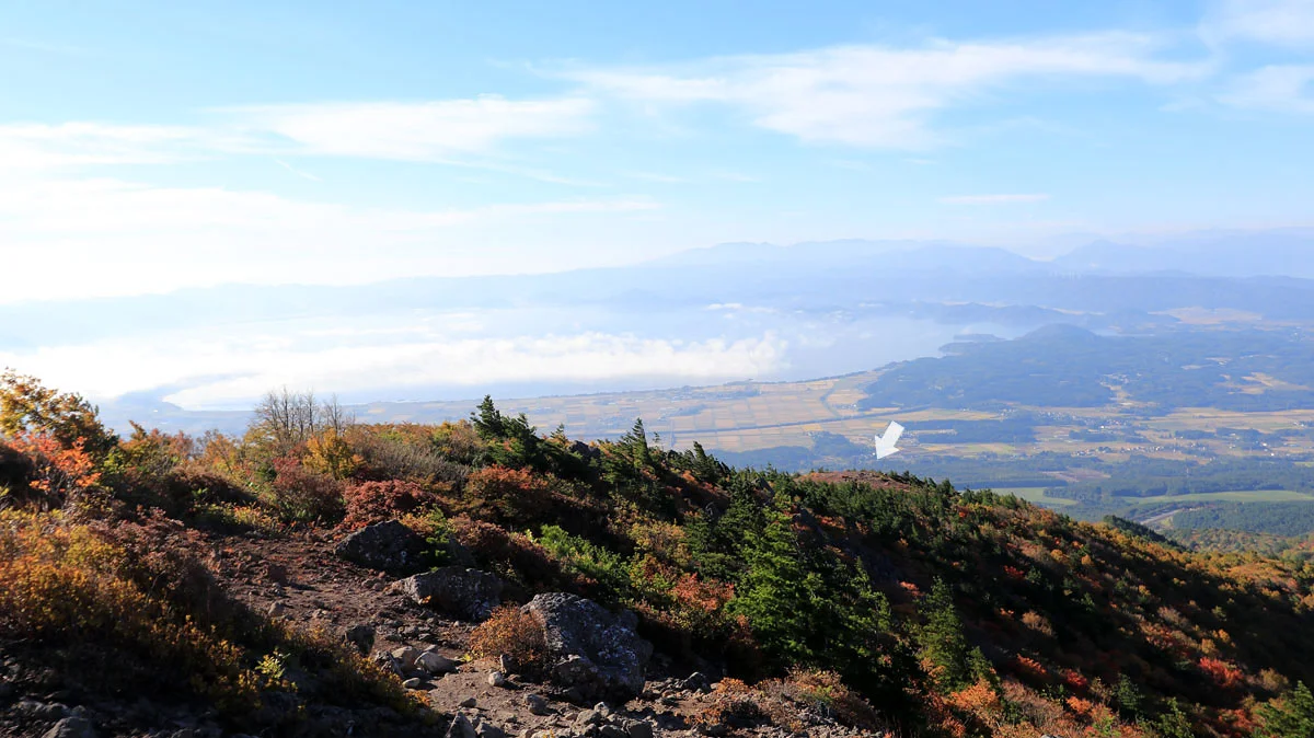 登山道を振り返って撮影