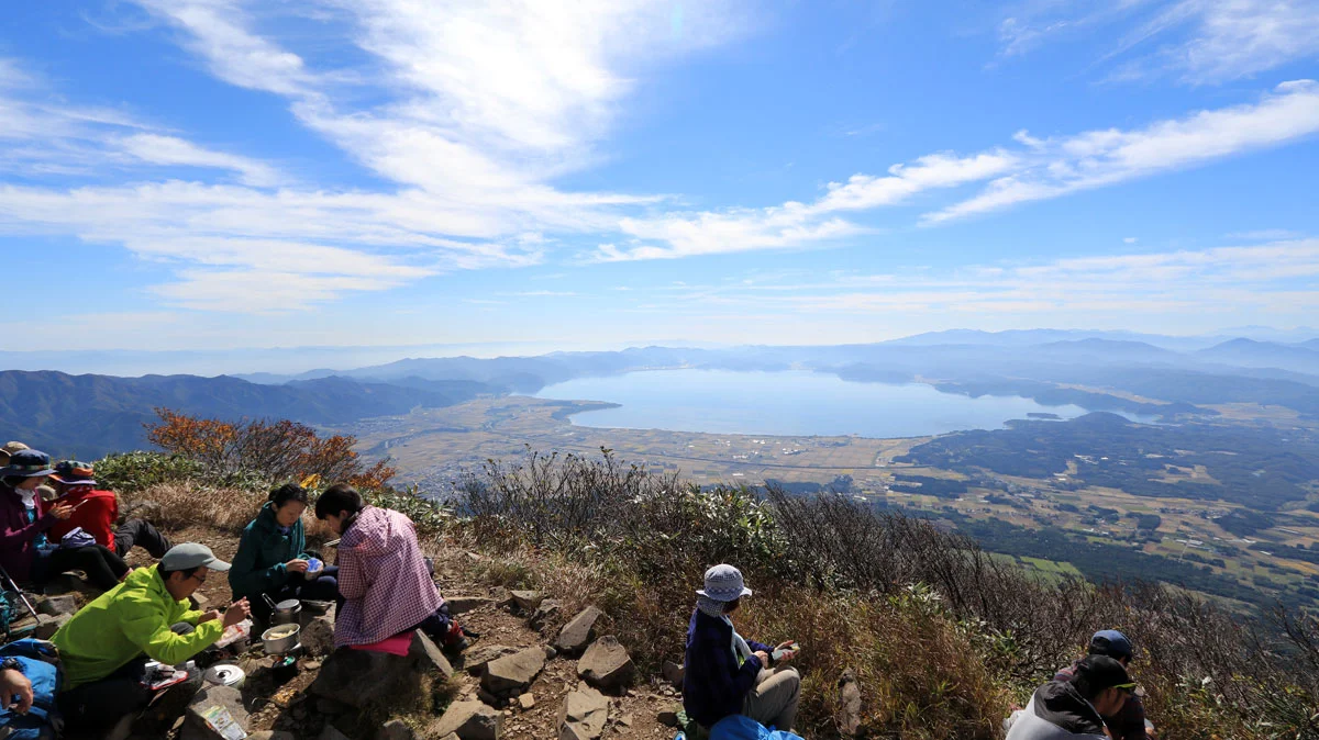磐梯山から見た猪苗代湖