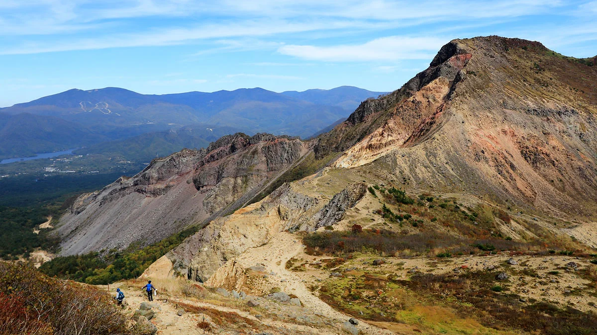 正面に櫛ヶ峰。