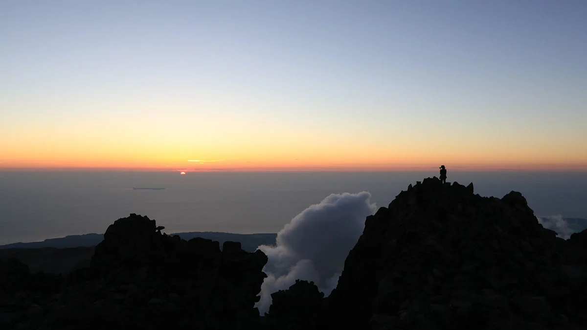 日本海に沈む夕日