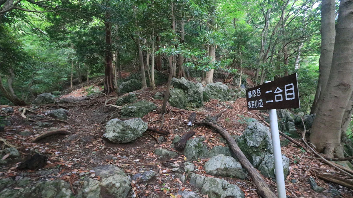 藤原岳の大貝戸道（表登山道）二合目