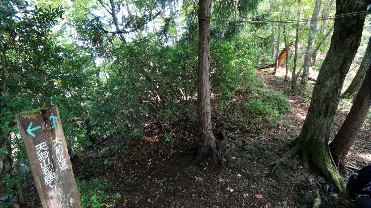 天狗山との合流地点