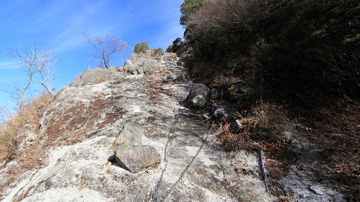 大石山の鎖場