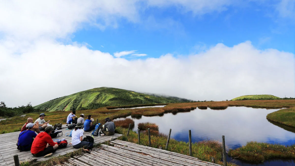 池ノ岳のウッドデッキ