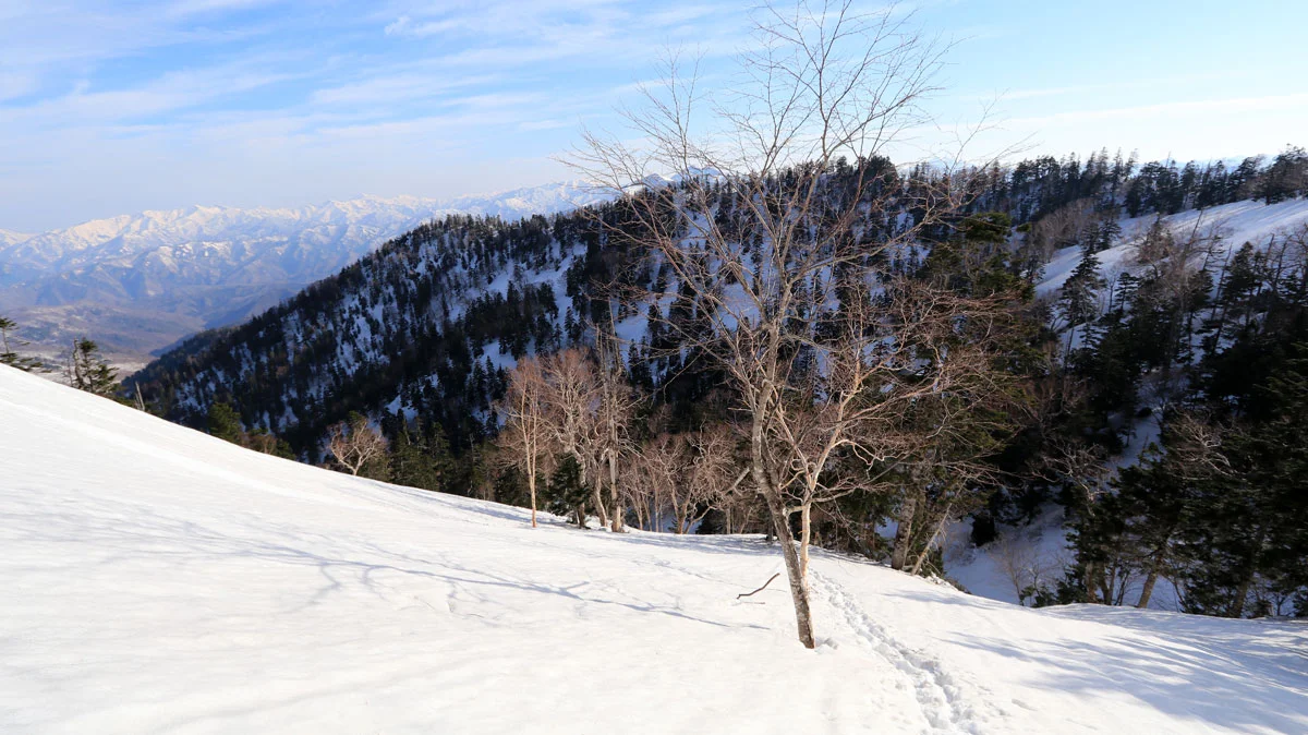 景色の開けた武尊山登山道