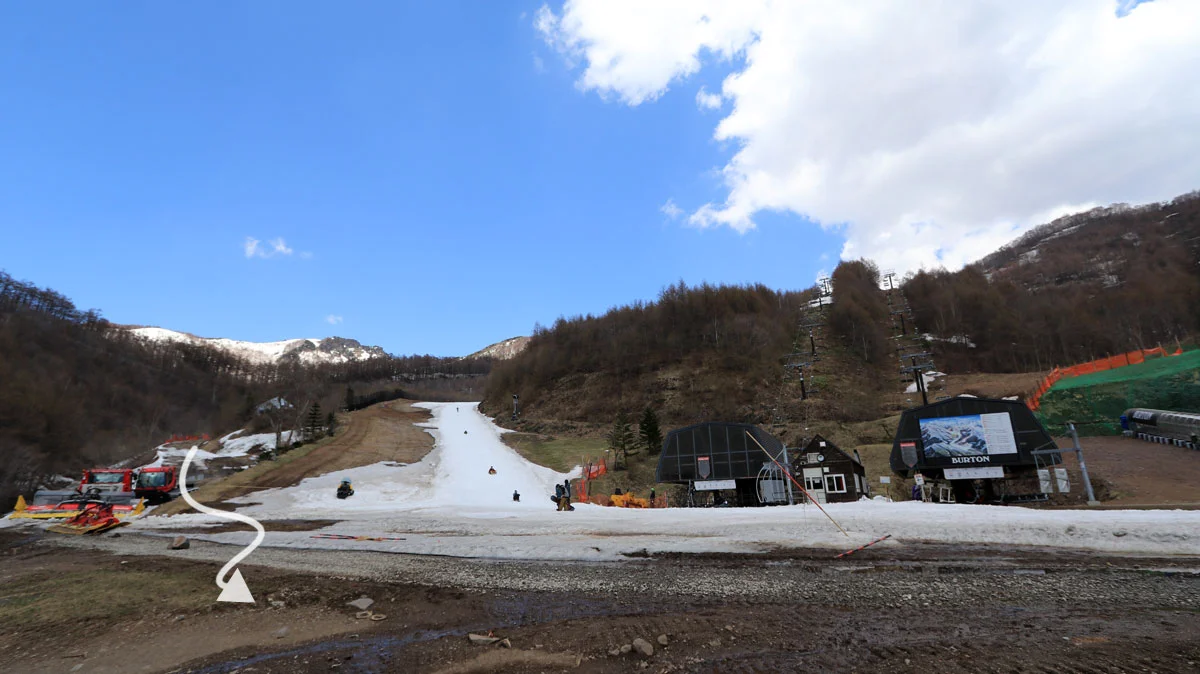 川場スキー場の最下部。