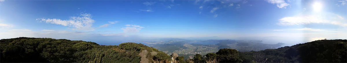 開聞岳からのパノラマ写真