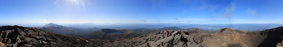 韓国岳からのパノラマ写真