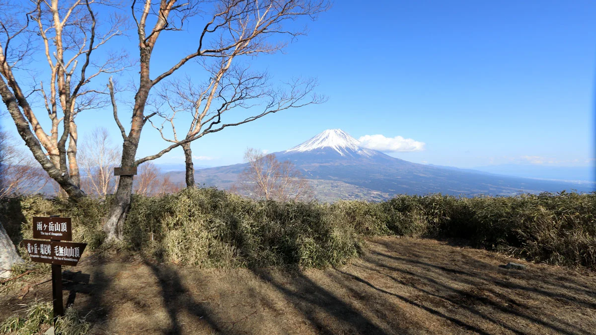 雨ヶ岳から見た富士山