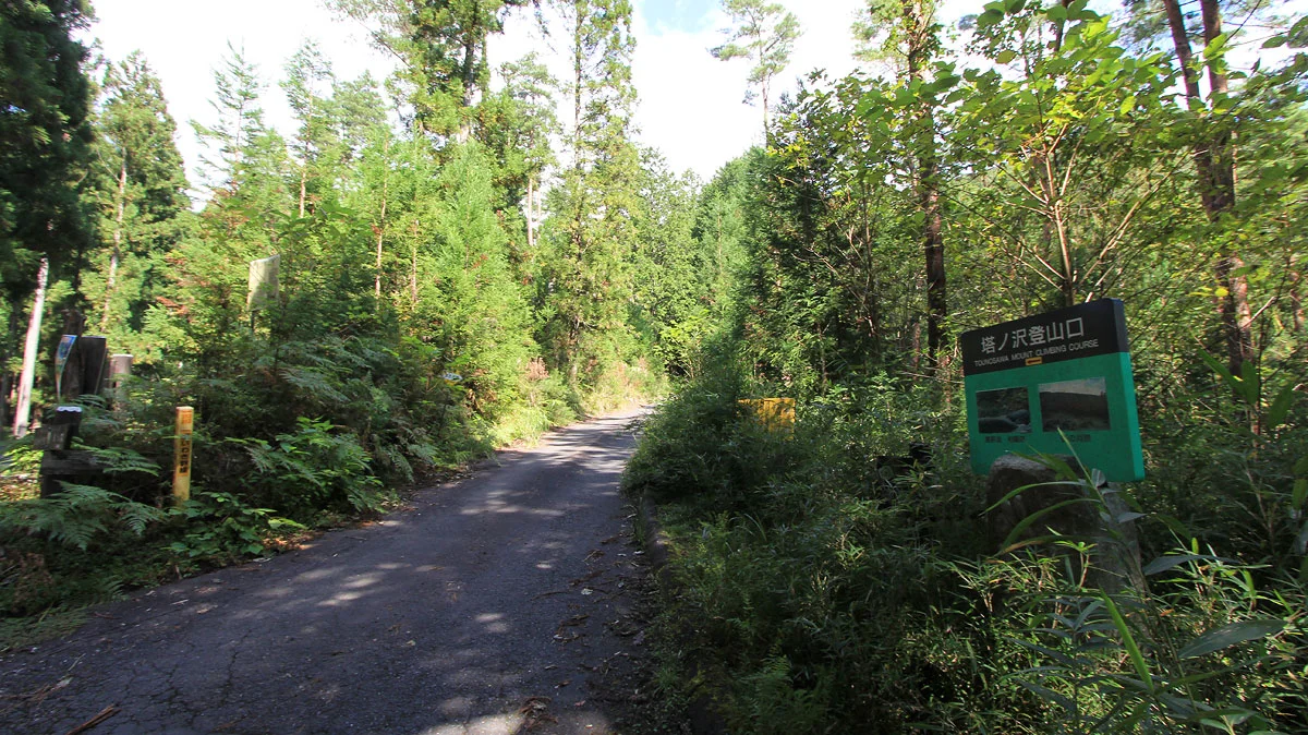 塔ノ沢登山口への分岐