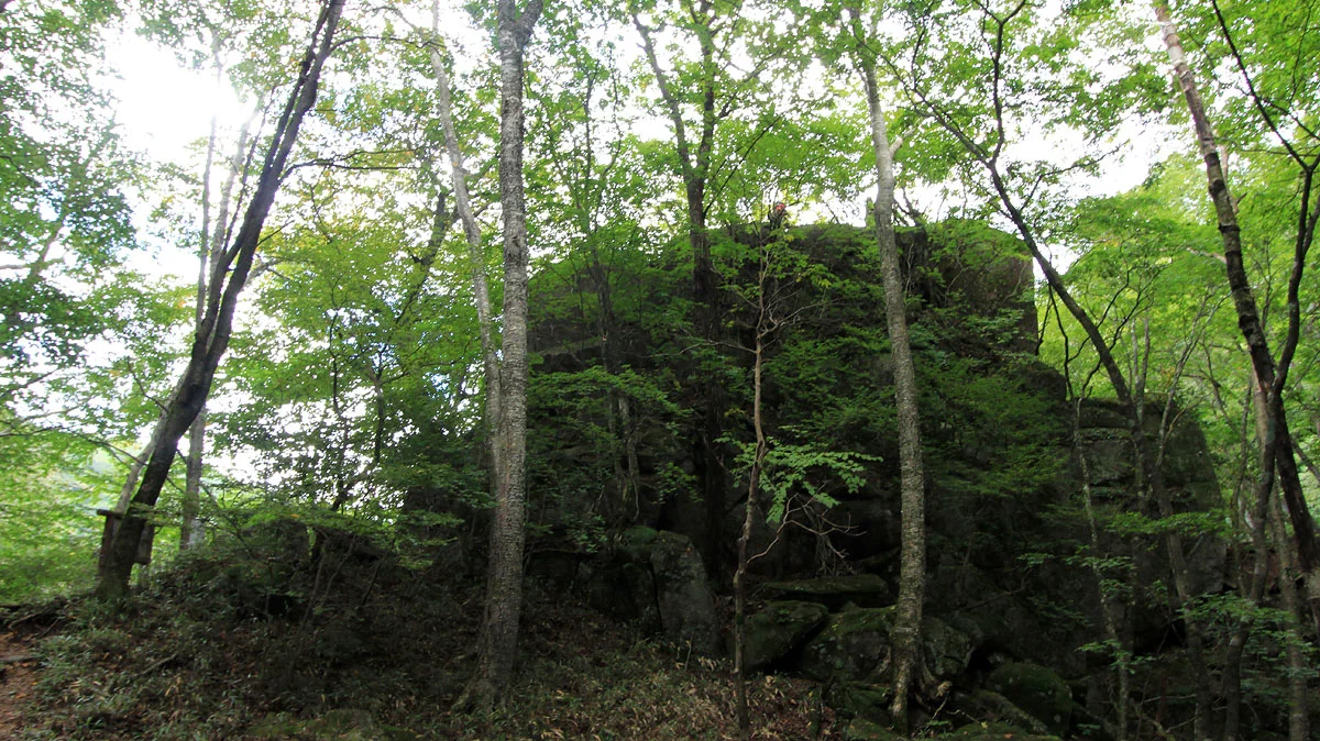 寝釈迦のある大岩