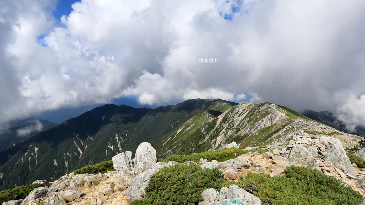 将棊頭山と茶臼山