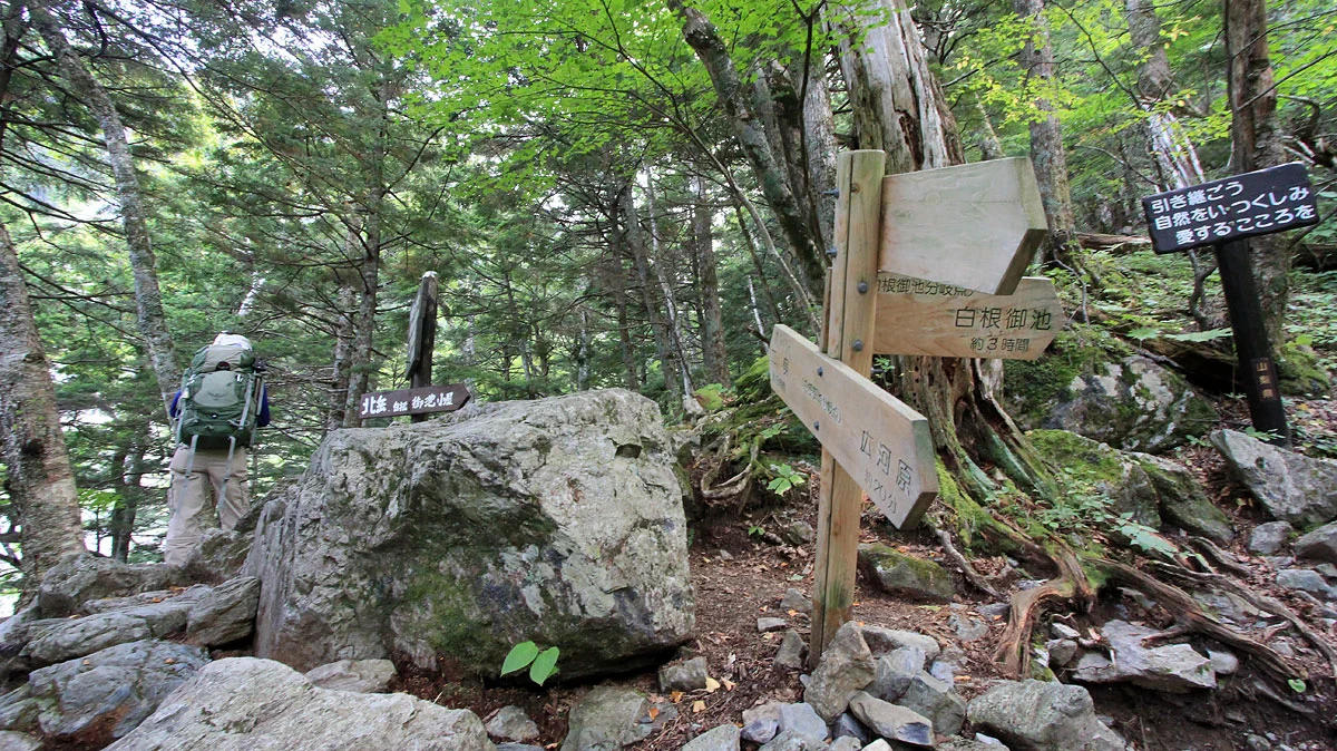 白根御池分岐点