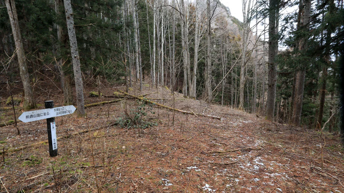 No.10の道標がある笹平。