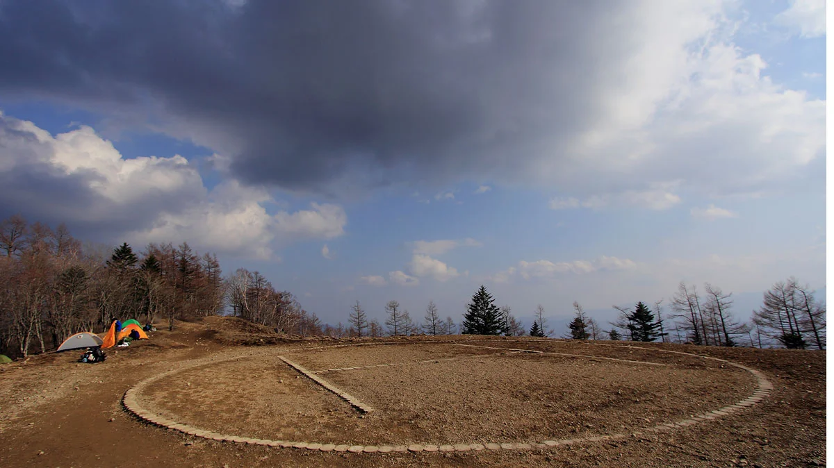 奥多摩小屋近くにあるヘリポート