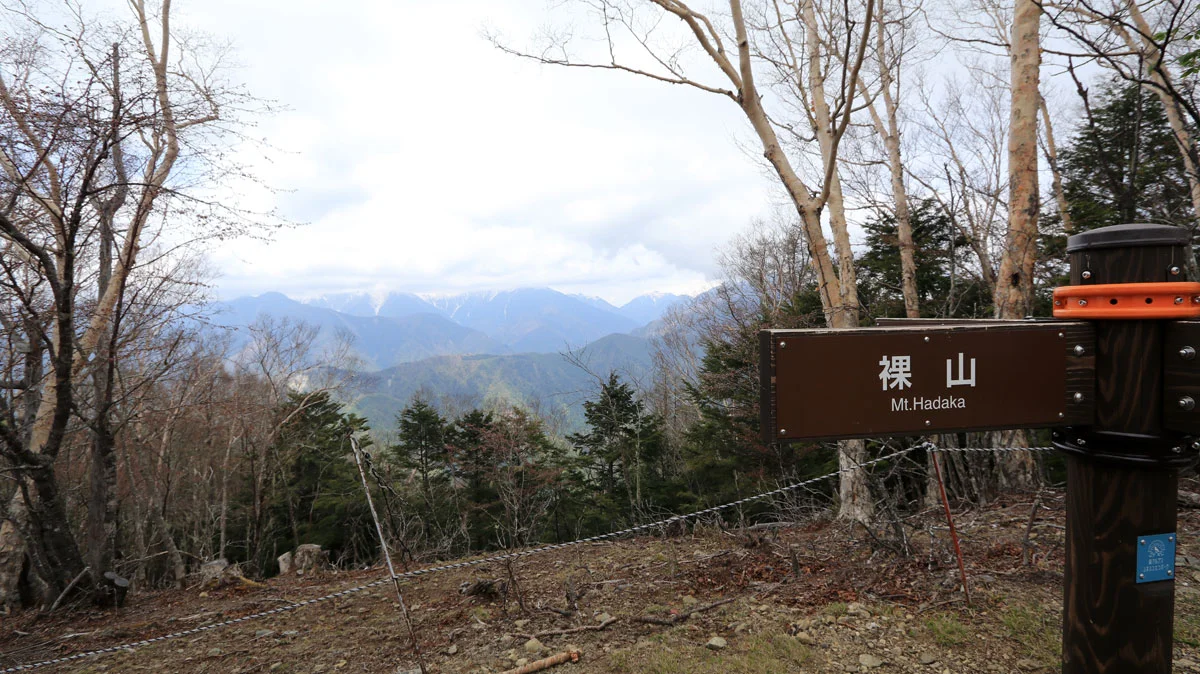 裸山からの南アルプスの眺望
