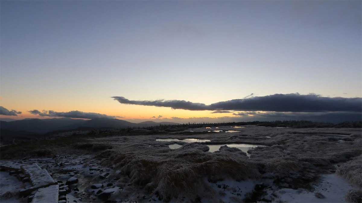 日没後の湿原