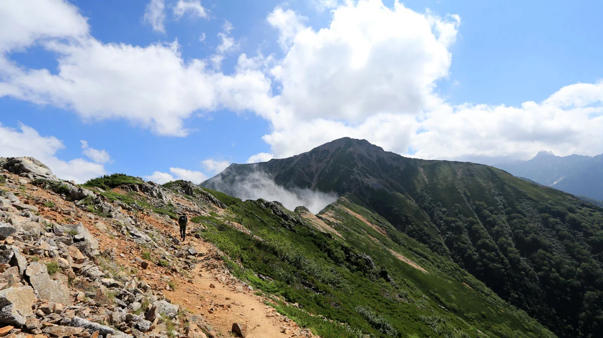 正面に大天井岳