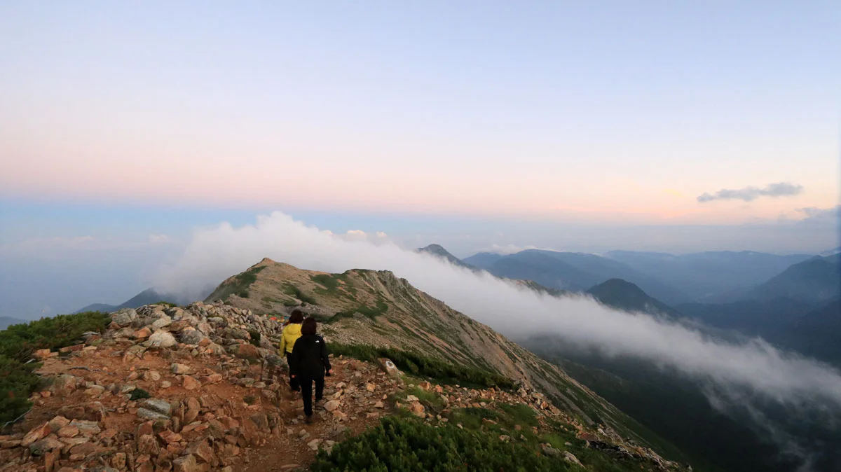 大天井岳からの夕焼け