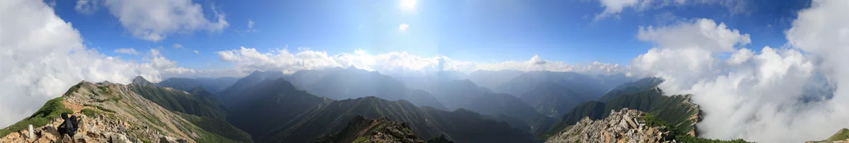 大天井岳からのパノラマ写真