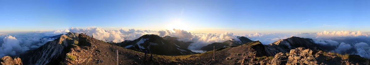 白馬岳からのパノラマ写真