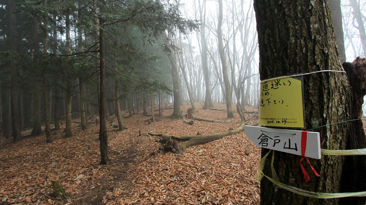 道迷い注意の貼り紙