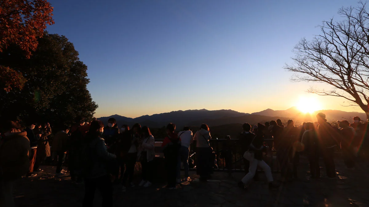 高尾山からの夕暮れ