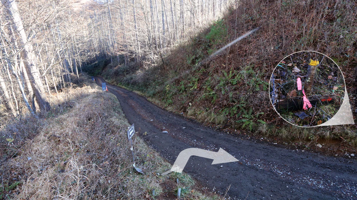 牛奥ノ雁ヶ腹摺山の登山口