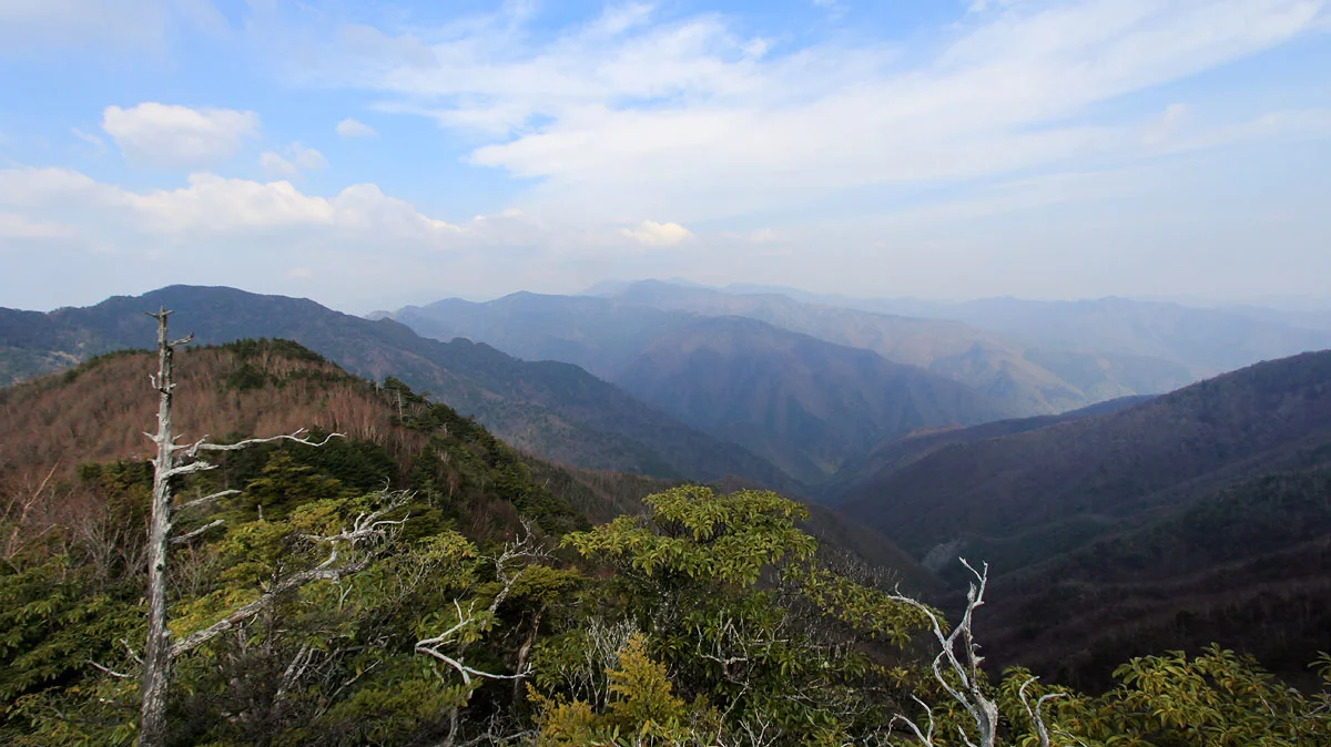 登山道から西側の風景