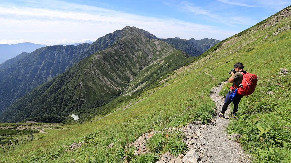 お花畑の出口手前からの風景