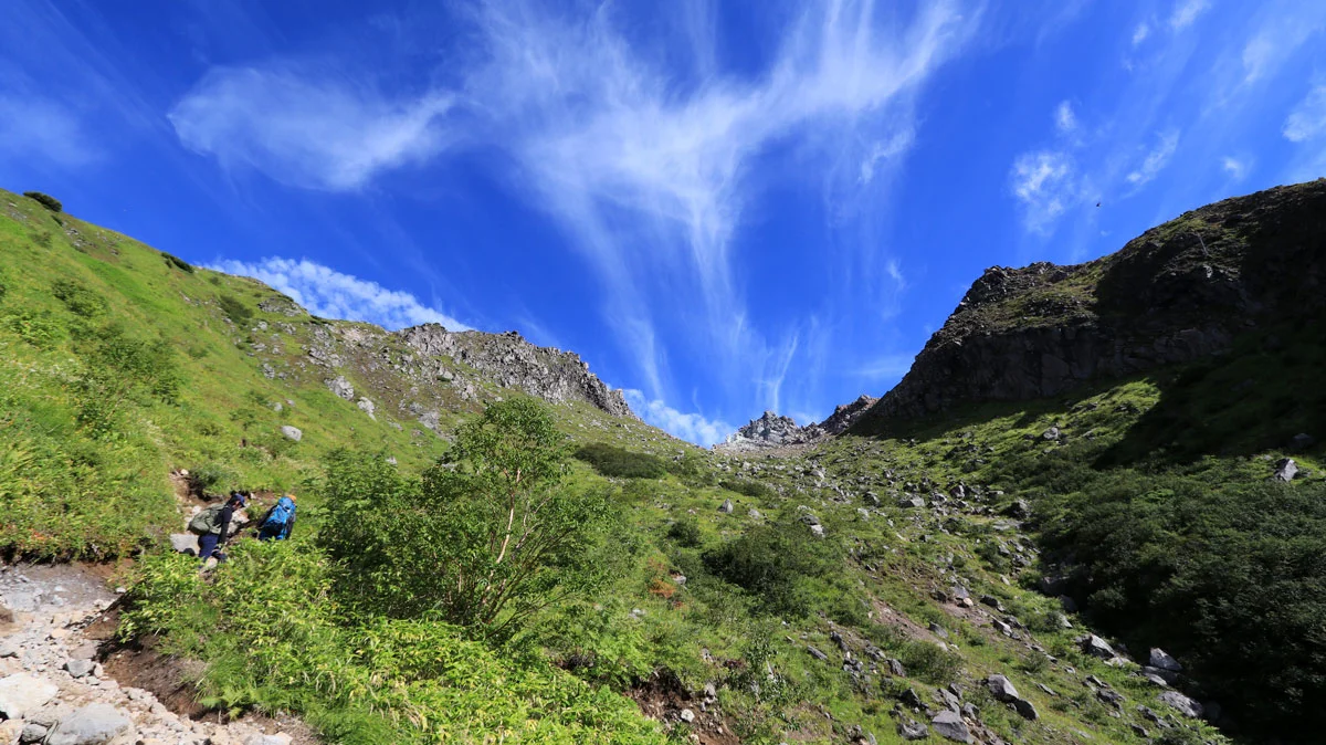焼岳の南側直下