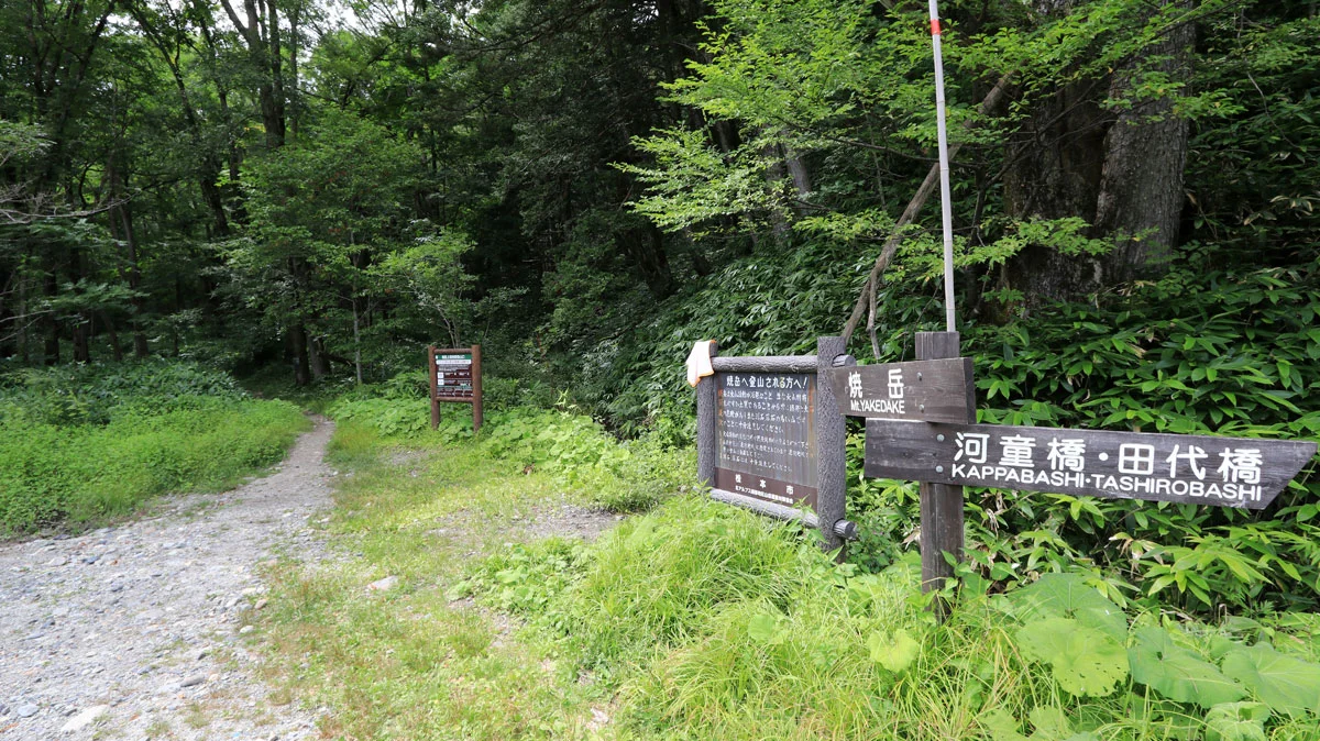 上高地の焼岳登山口