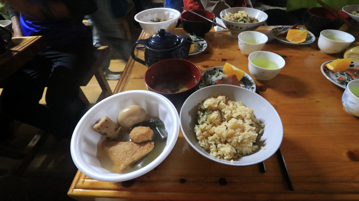 木曽殿山荘の夕食